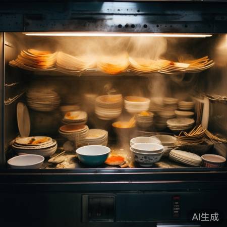 消毒柜未清洁,异味烟雾生