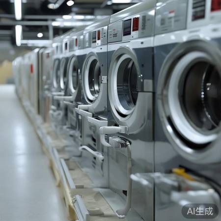 查看带地漏接头的洗衣机