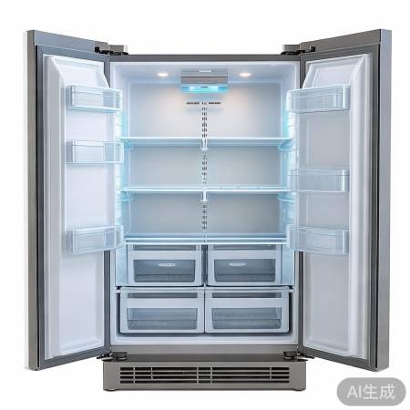 冰箱内部分区清晰,照明柔和