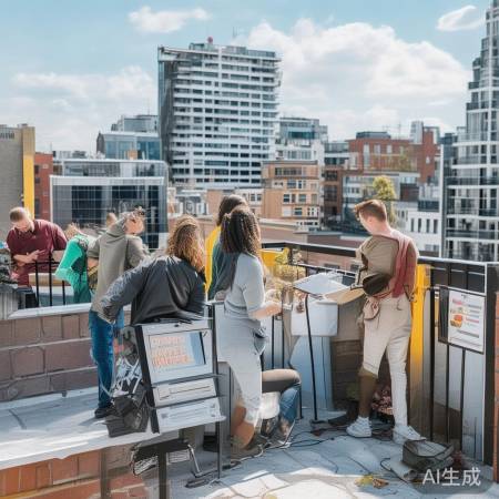 “楼顶油烟机映照生活问题”