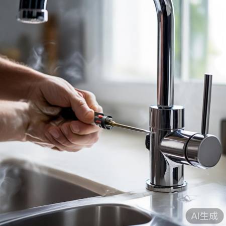 拆水龙头,拧螺丝要轻柔