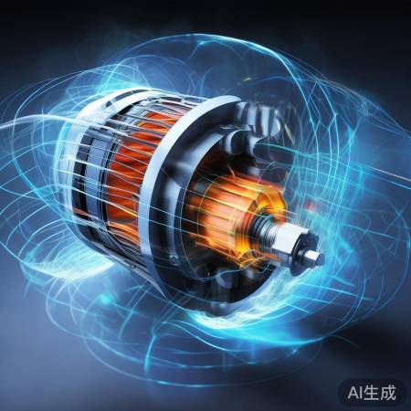 转子带动线圈，磁场增强稳定