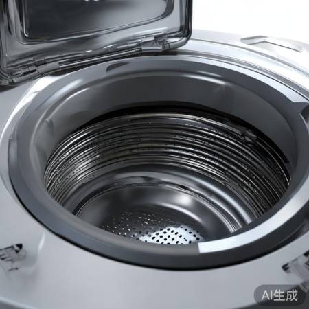 “轻轻一按,打开洗衣机盖”