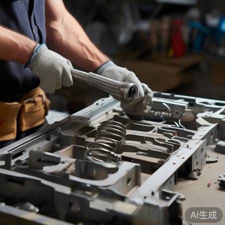 安装新弹簧,慢慢拧紧螺丝