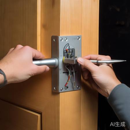 安装智能锁，调试电源线。