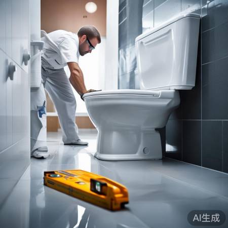 “检查马桶水平安装”