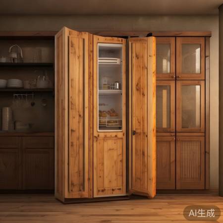 木质环保冰箱，温馨家具。