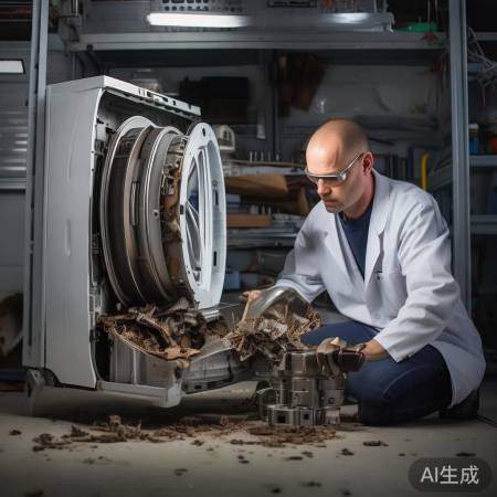 洗衣机噪音大，检查轴承传动带