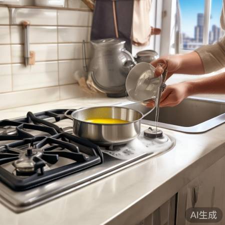 清理燃气灶油盒