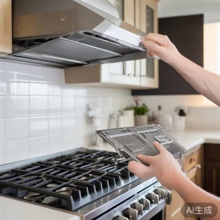 “轻松拆卸美的油烟机面罩”