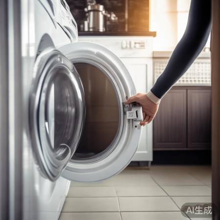 确保洗衣机门全开