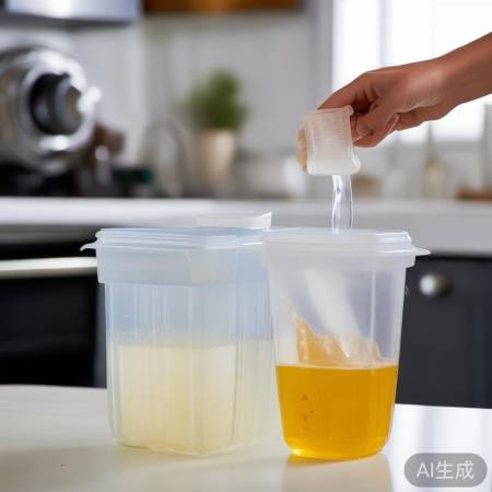 “白醋轻松溶油污”