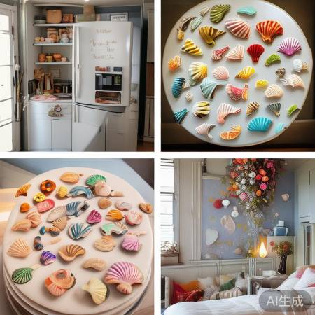 贝壳冰箱贴装饰家居