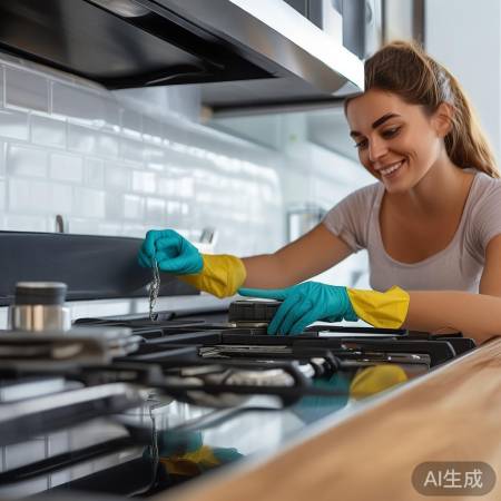 燃气灶清洁,注意安全