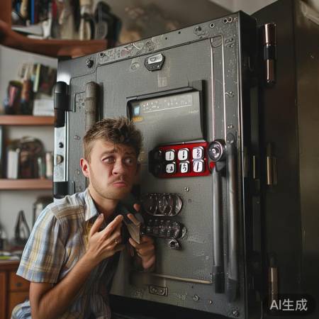 保险柜密码太简单，朋友自己忘！