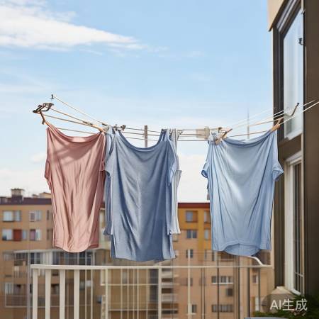 阳台晾衣架，可调角度高度