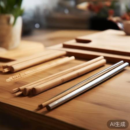 “环保竹筷与耐用不锈钢筷”