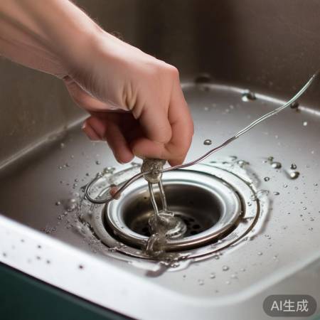 疏通堵塞:铁丝转出异物