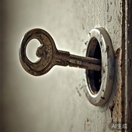 钥匙磨损，转动困难