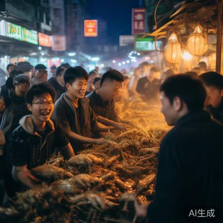 长沙夜宵拼蟹盛况