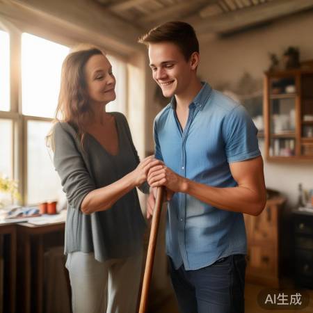 大妈护理,小王奇迹站起