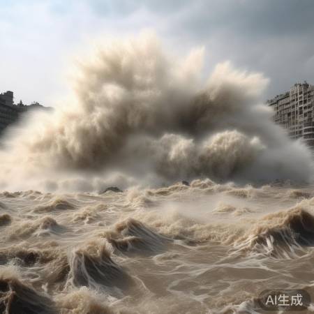 钱塘江涌潮,险象环生